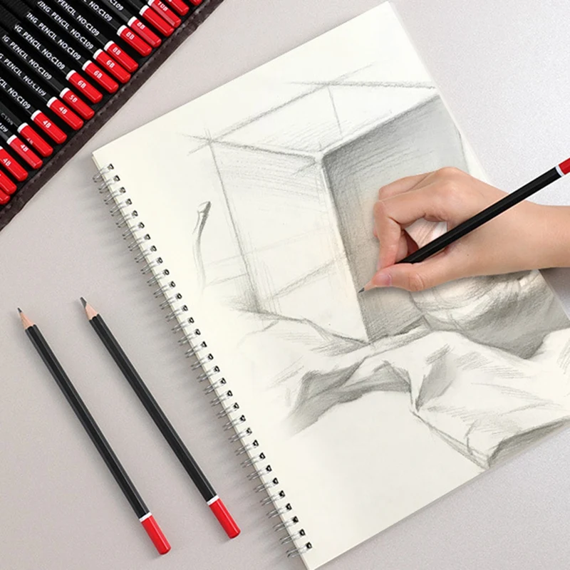 

45Pcs Sketch Pencil Set Professional Sketching Drawing Kit Wood Pencil Pencil Bags for Painter Students Art Supplies