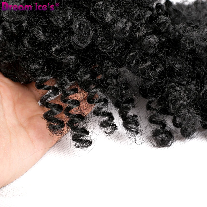 

Drawstring Puff Afro Kinky Curly Ponytail African American Short Wrap Synthetic clip in Ponytail With Bang Hair Extensions