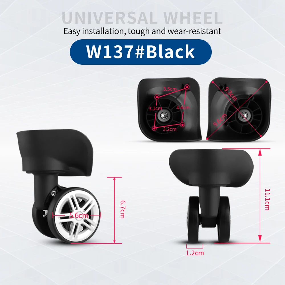 TANGYIPIN W137 Suitcases accessories wheel trolley case luggage customs box repair universal tire casters one-piece wheels