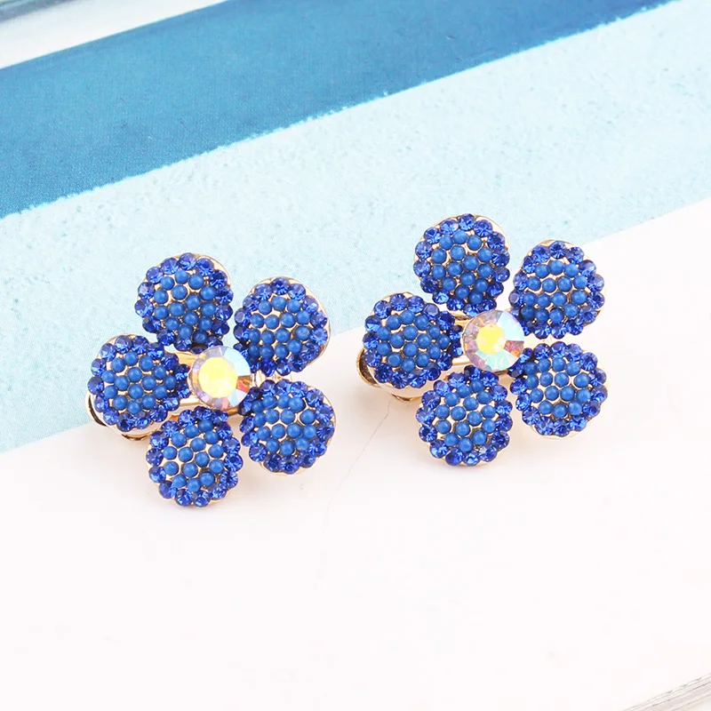 Женские серьги-гвоздики с зелеными бусинами LUBOV большие винтажные богемные