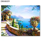 Пейзаж, Картина на холсте по номерам, Безрамные настенные картины, DIY холст, картина маслом, домашний декор для гостиной GX7197 40*50 см