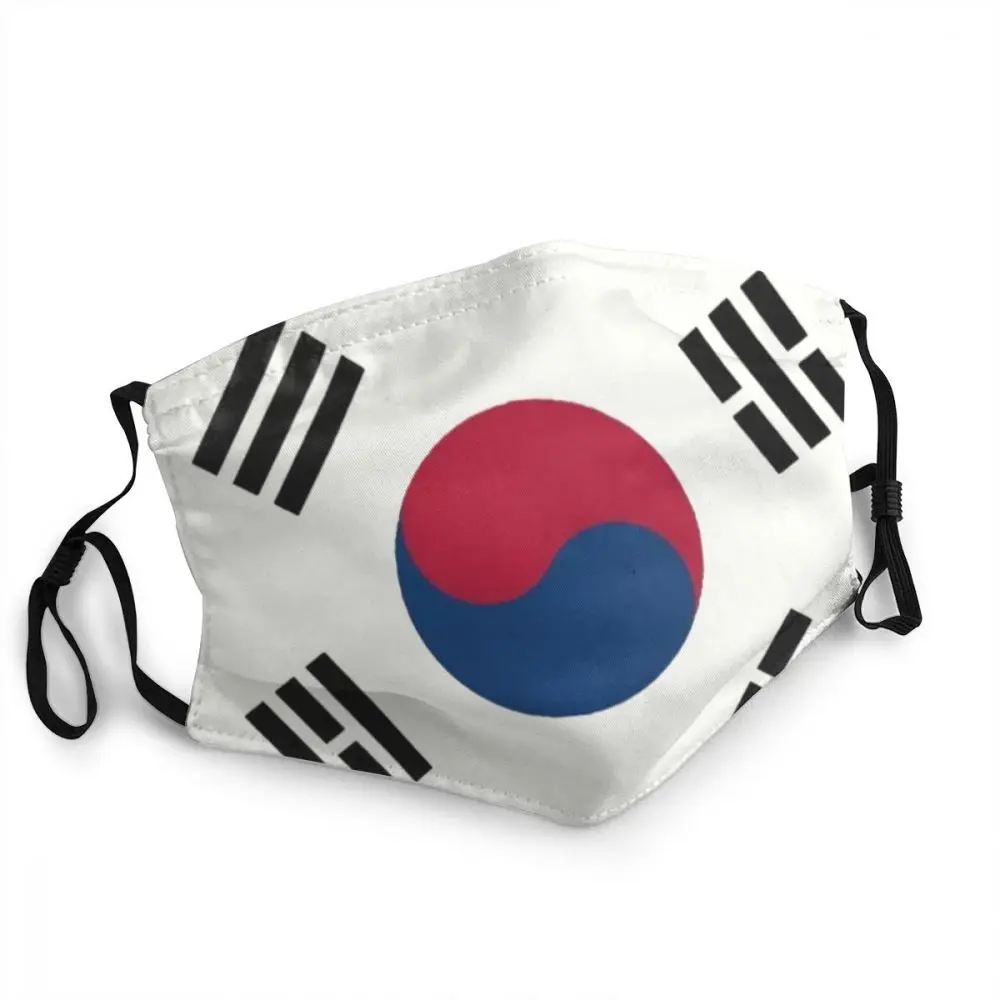 

Маска для лица для взрослых с флагом Южной Кореи, неодноразовая маска для защиты от смога и пыли, респиратор, маска для рта