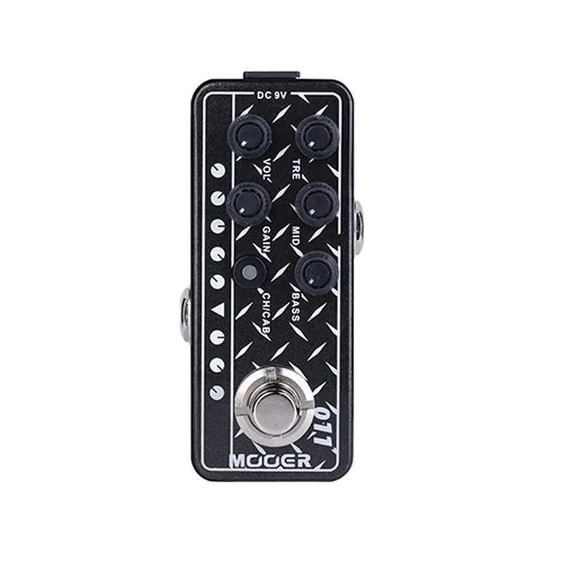 Mooer 011 Кали-классический двойной гитарная педаль процессором цифровой предусилитель 3-полосный байпасс Металл искажение