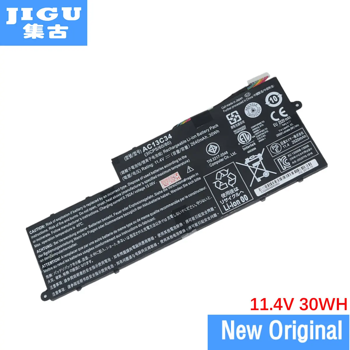 Аккумулятор JIGU AC13C34 для ноутбуков ACER оригинальный аккумулятор Aspire E 11 ES1 5 1 2 2|battery