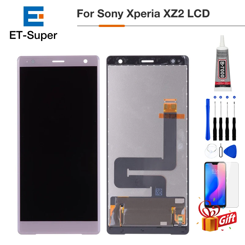 5,7 дюймовый ЖК-дисплей для sony Xperia XZ2 дигитайзер сборка H8216 H8266 H8276 H8296 сенсорный экран Запасные части для sony XZ2 lcd с бесплатной рамкой Клей закаленное стекло Инструменты для ремонта