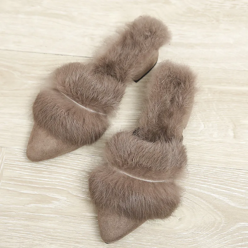 B3/женские Лоскутные флоковые тапочки с пальцами женские шлепанцы на толстом