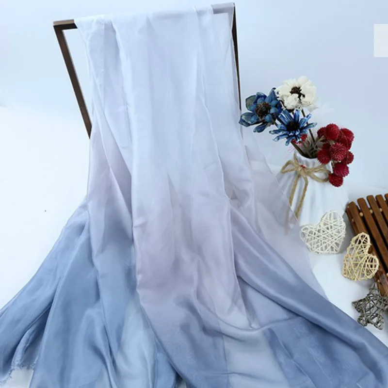 Косплей Омбре шифон 30D ткань танцевальное платье шарф Лента Древний китайский