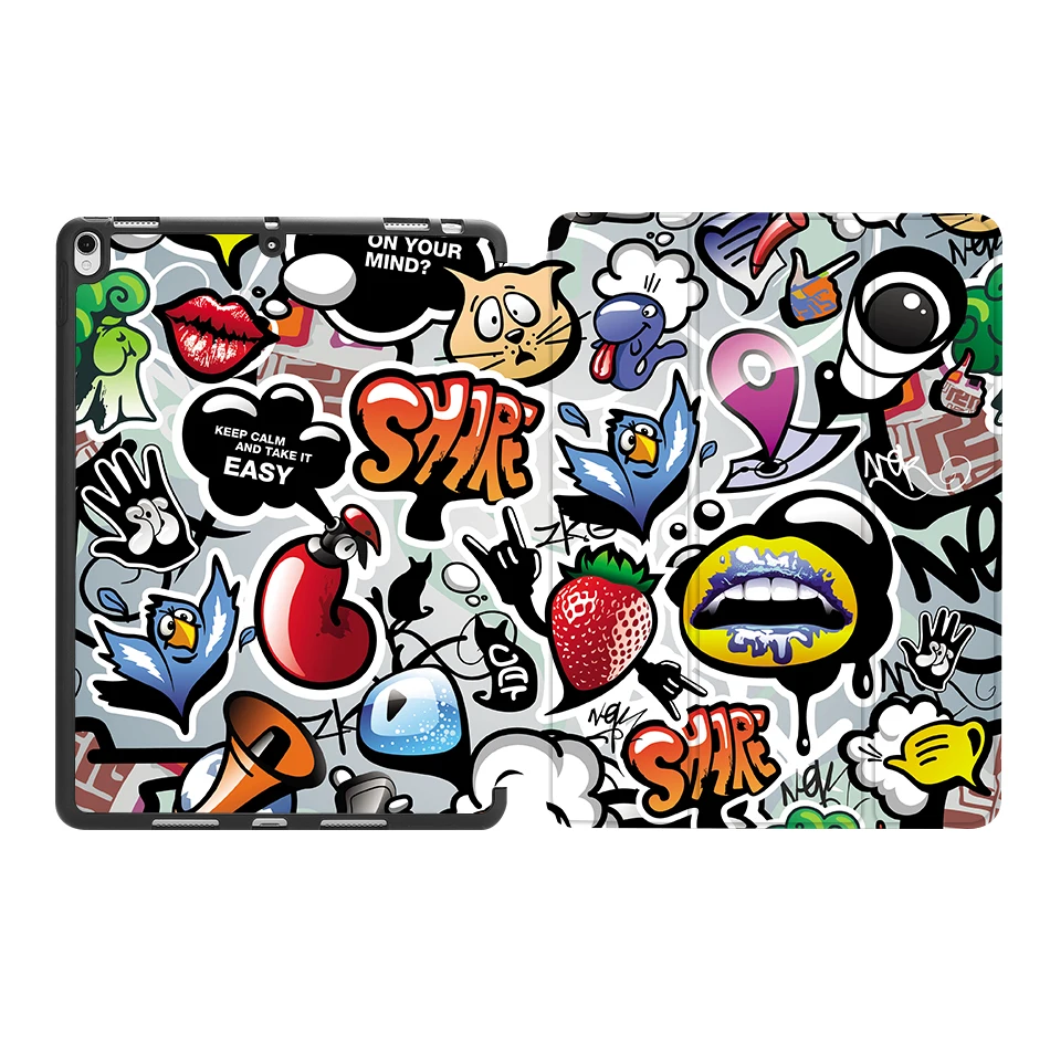 IPBC13 MTT Мягкий ТПУ из искусственной кожи чехол для iPad Pro 10,5/Air 10,5 дюймов с карандашом держатель чехол для планшета граффити защитный чехол - Цвет: IPBC13