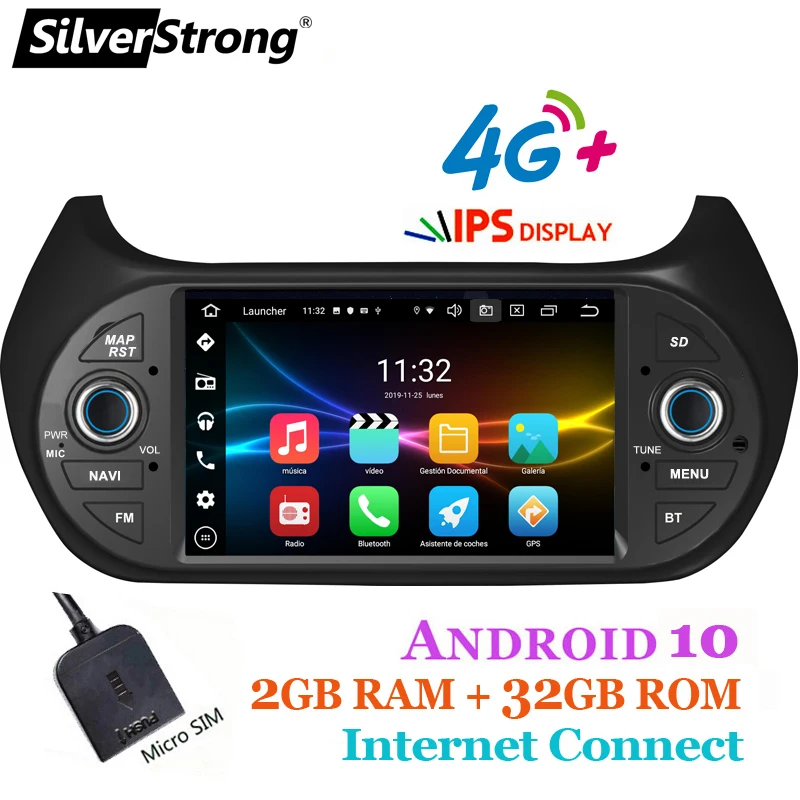 

Car Multimedia player GPS,For FIAT/Fiorino/Qubo/Citroen/Nemo/Peugeot/Bipper,Android10.0 OctaCore,1Din,2G/32G/4G Modem