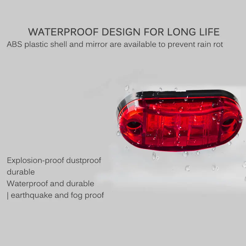 Красный 2 светодиода Боковой габаритный фонарь задний стоп-светильник для