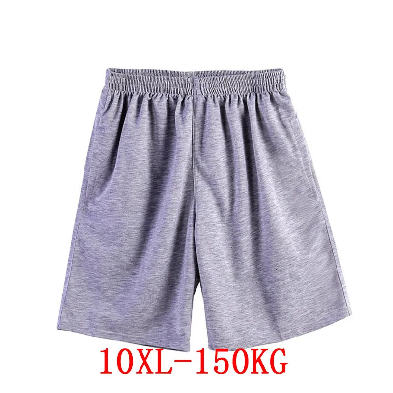 

plus size large summer men cotton shorts soprts 6XL 8XL 10XL big sales cheap Comfortable Breathable soft loose shorts 150KG gray