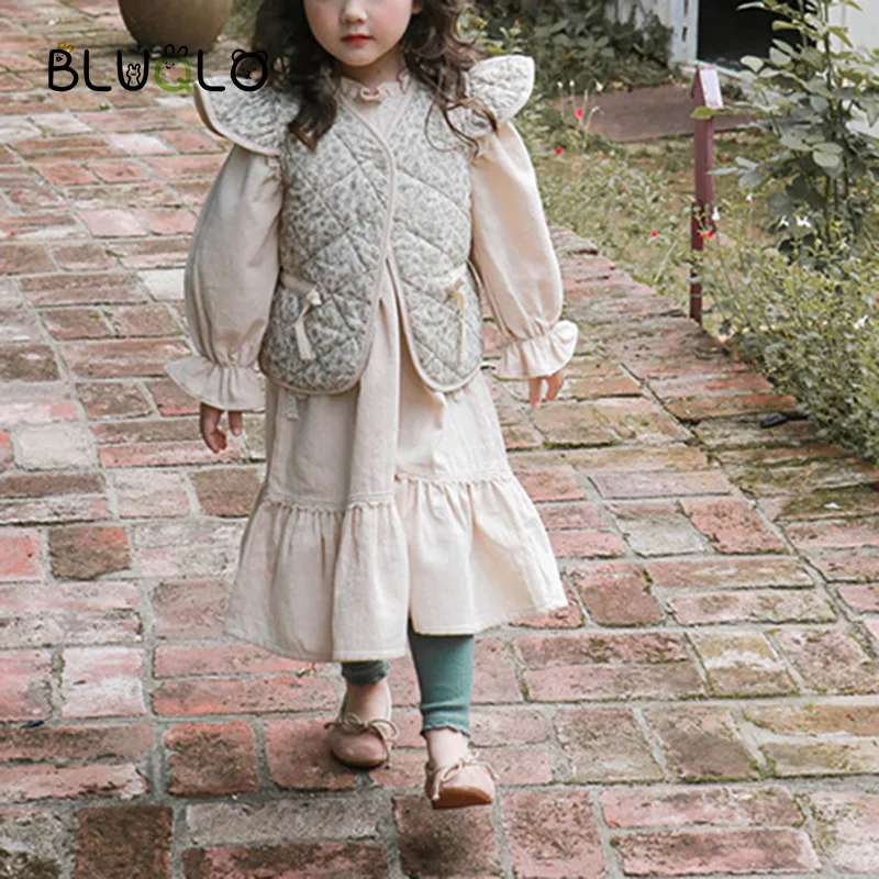 Новое милое платье для девочек на весну и осень детское принцессы маленьких