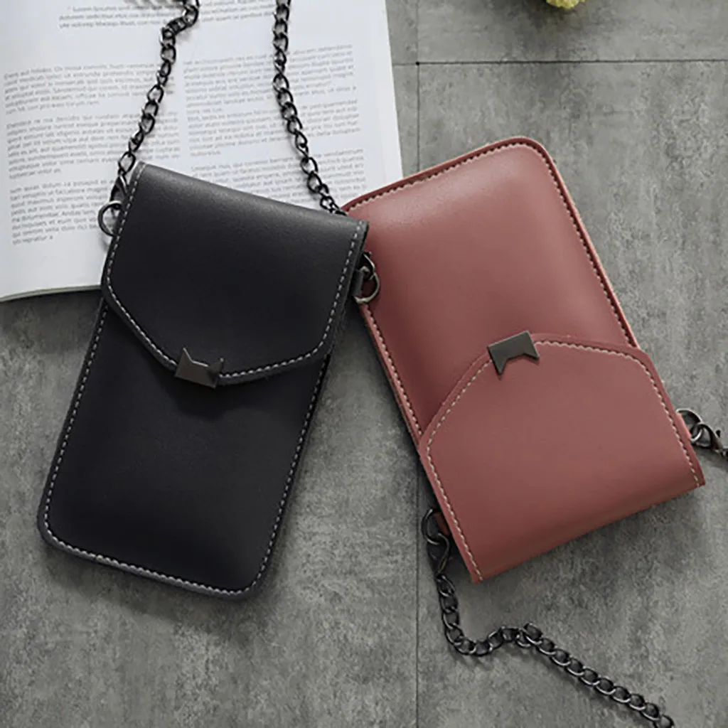 Прозрачная Ретро сумка с кошачьими ушками для сенсорного экрана простая женская