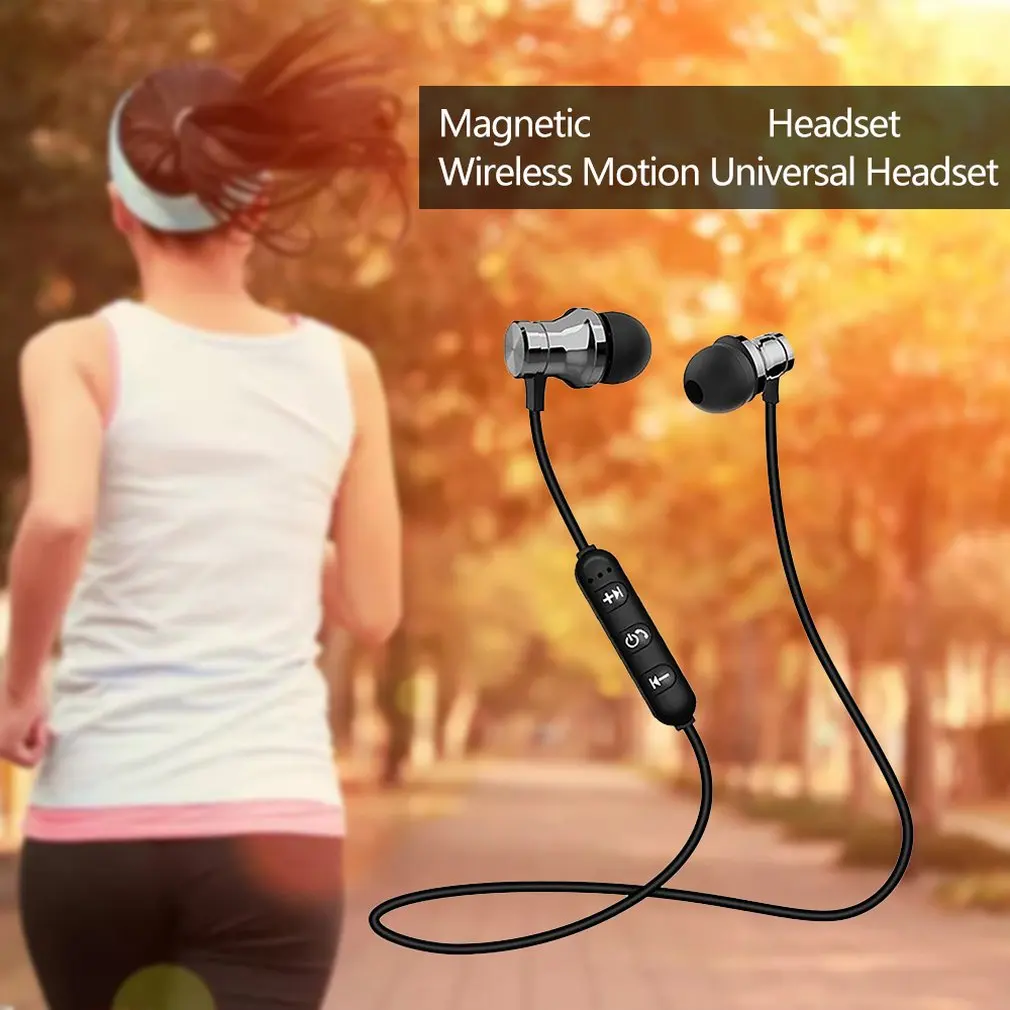 

Magnetic Wireless bluetooth Earphone XT11 music headset Phone Neckband sport Earbuds Earphone with Mic For iPhone Samsung