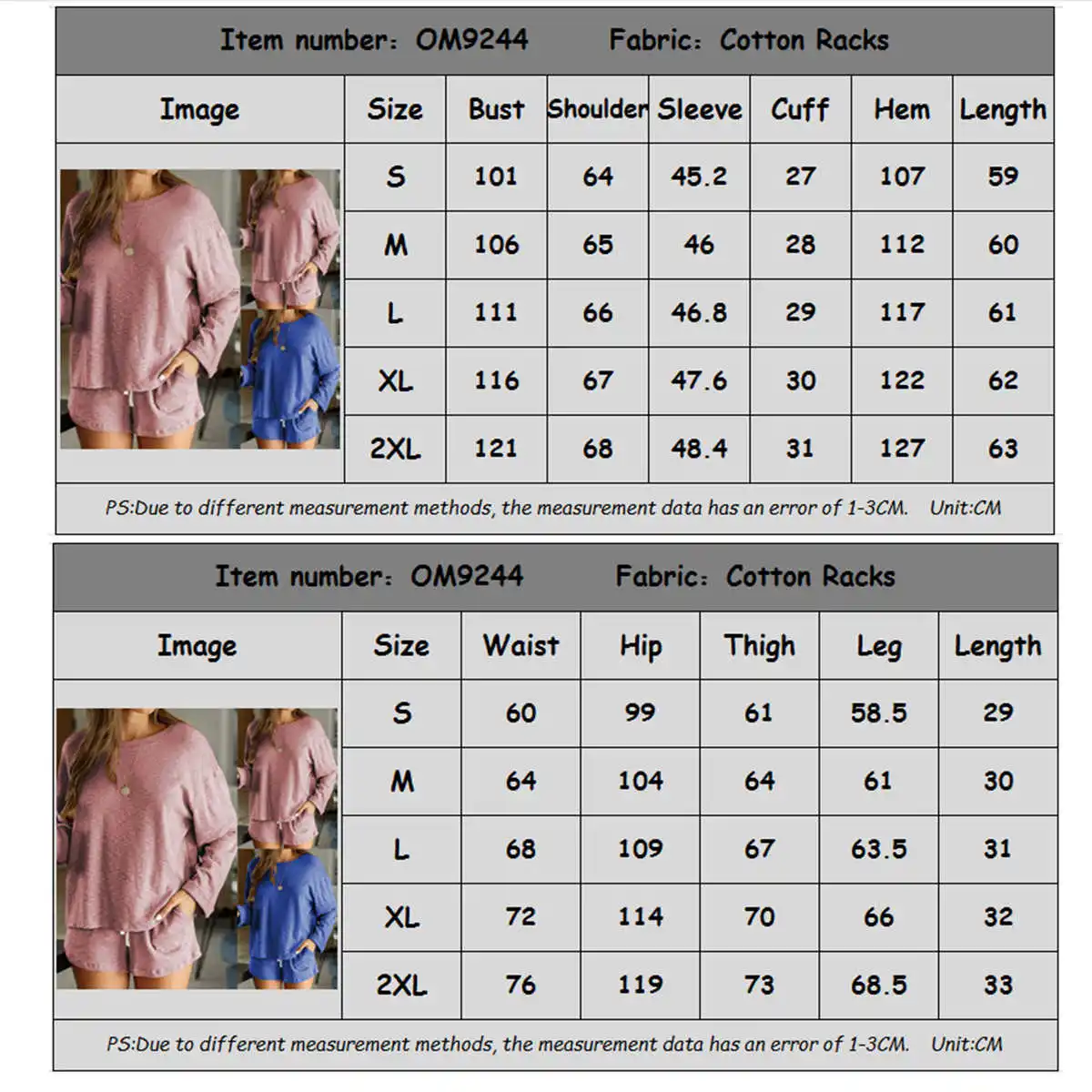 

Summer Katoenen pajamas Set Women's pajamas Nightwear Long Mouw Homewear Plus Size Short Broek Night Pack Nightwear