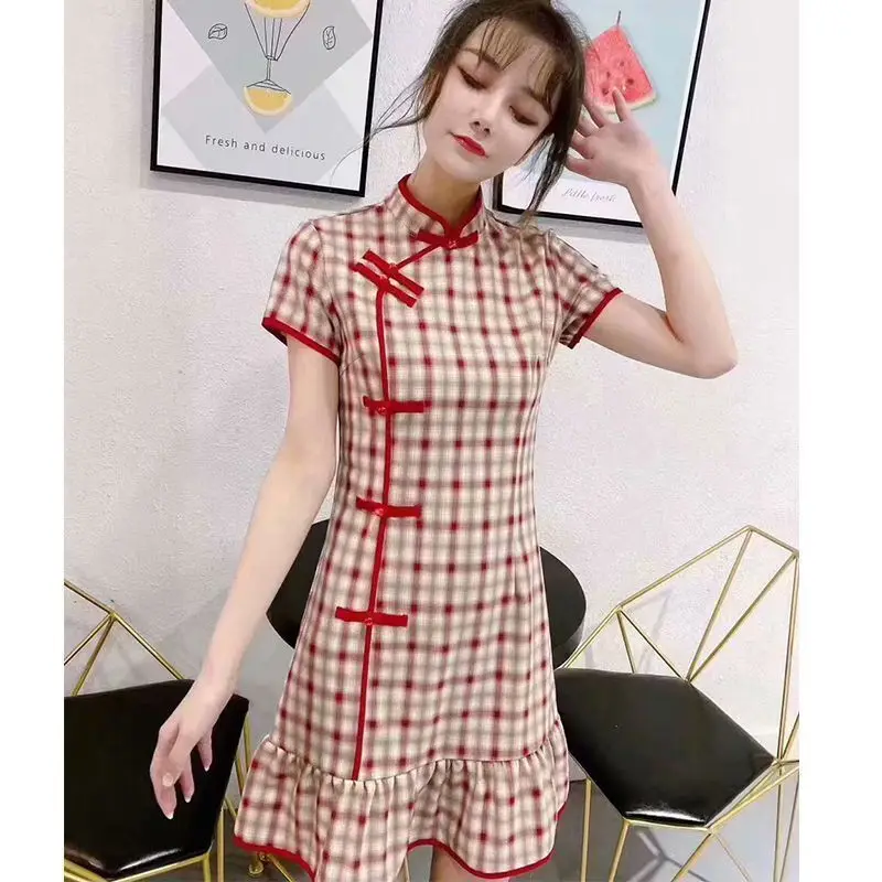 

Women's Spring Summer Style Women's Dress Chinese Style Classical Cheongsam Sexy Personalise Temperament Ladies Dress SS3113