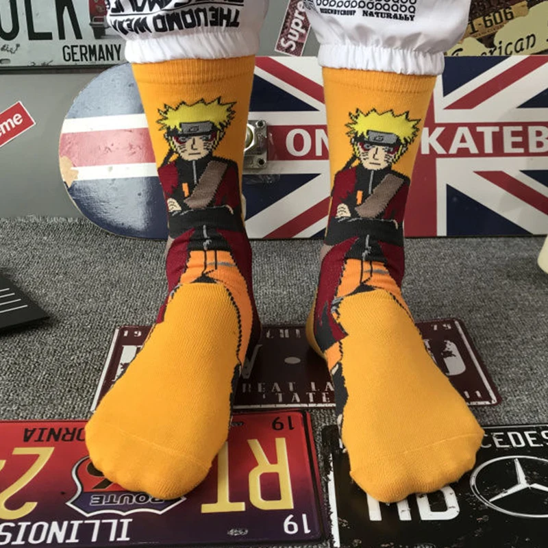 

Fashion Akatsuki Sock Red Cloud Cosplay Men Women Thanksgiving Party Gift Warm Cotton Long Socks