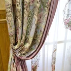 Роскошные жаккардовые шторы для виллы в европейском и американском стиле 4D для спальни с вышитым тюлем высокого качества для гостиной