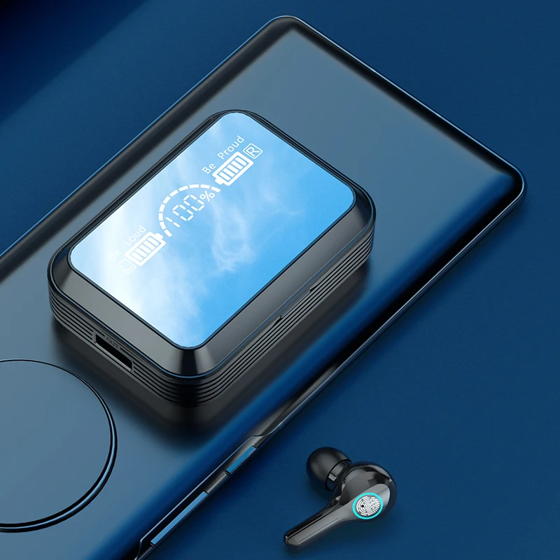 

TWS Bluetooth 5.1 Earphone HIFI Sound Water Proof Earphone Sport Headset Display Wireless Headphone With Charging Box Earpods