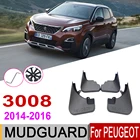 Брызговик автомобильный для Peugeot 3008 MK1 2016 2015 2014