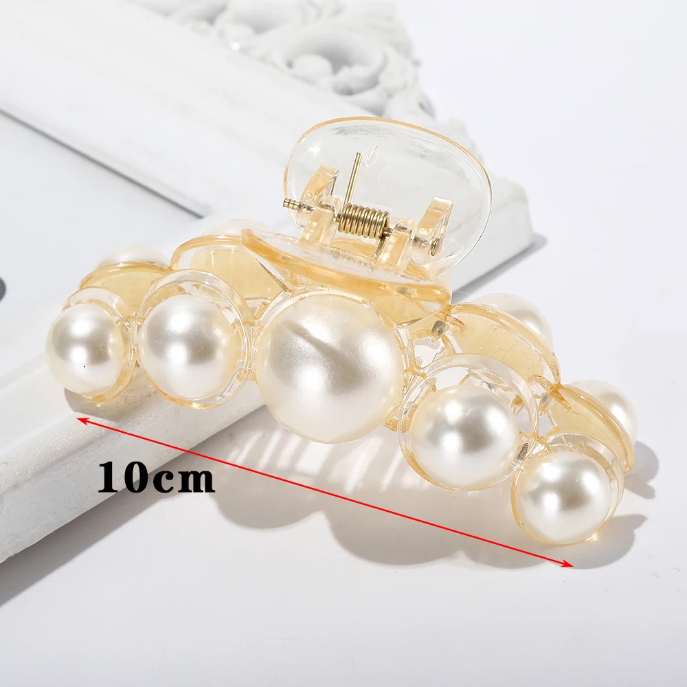 Woman Classic Big Pearl Hair Claws Barrettes Fashion Hair Clips Crab Girls Hair Accessories Hairpins Female Ornament Hairgrip flapper headband