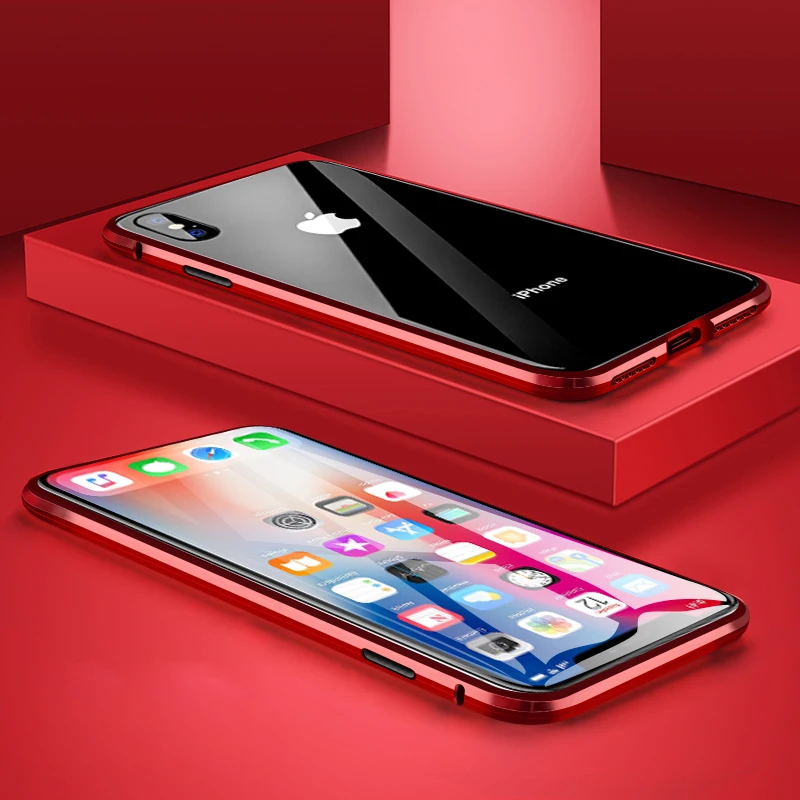 Магнитная Адсорбция металлический корпус для Xiaomi 9 Lite SE 9T Pro 8 6X A2 CC9 CC9e Note 7 Pro F1 Redmi K20 Pro двухсторонняя, для стекла крышка