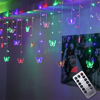 3 5m icicle led string lights curtain fairy christmas wedding party usb battery butterfly garland decoration
