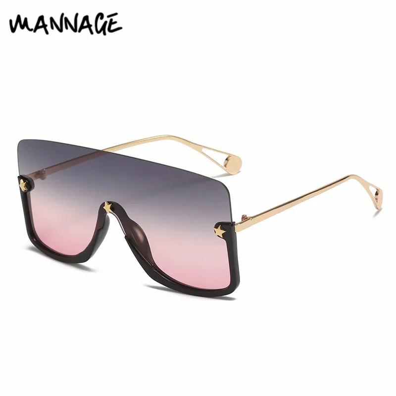 Модные квадратные солнцезащитные очки для женщин большие цельные UV400 летние