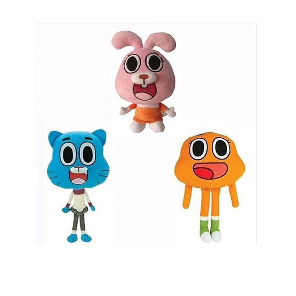 

1pcs 25cm Cute Cartoon Amazing World Gumball Darwin Anais Bunny Plush Doll Soft Stuffed Toys Doll Gifts for Children Kids