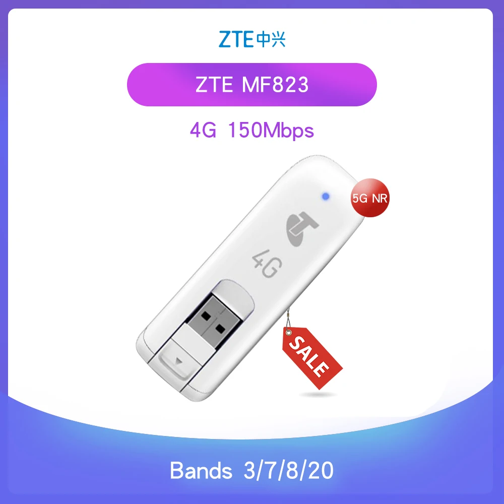 Разблокированный беспроводной модем ZTE MF823 4G LTE USB флешка карта передачи данных