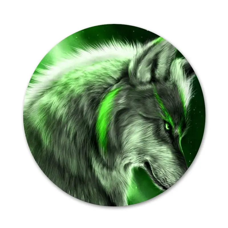 

Wolf Badge Brooch Pin Accessories For Clothes Backpack Decoration gift 58mm