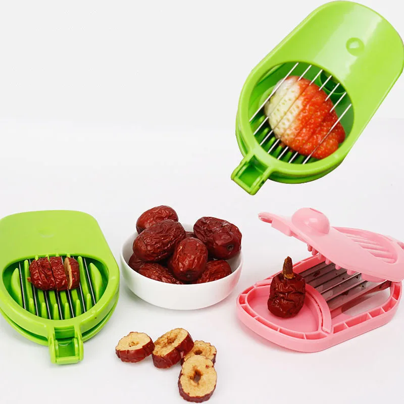 

Multifunction Egg Slicer Strawberry Banana Kiwifruit Slicerr Red Date Corer Sectioner Cutte Fruit Tools Kitchen Accessories