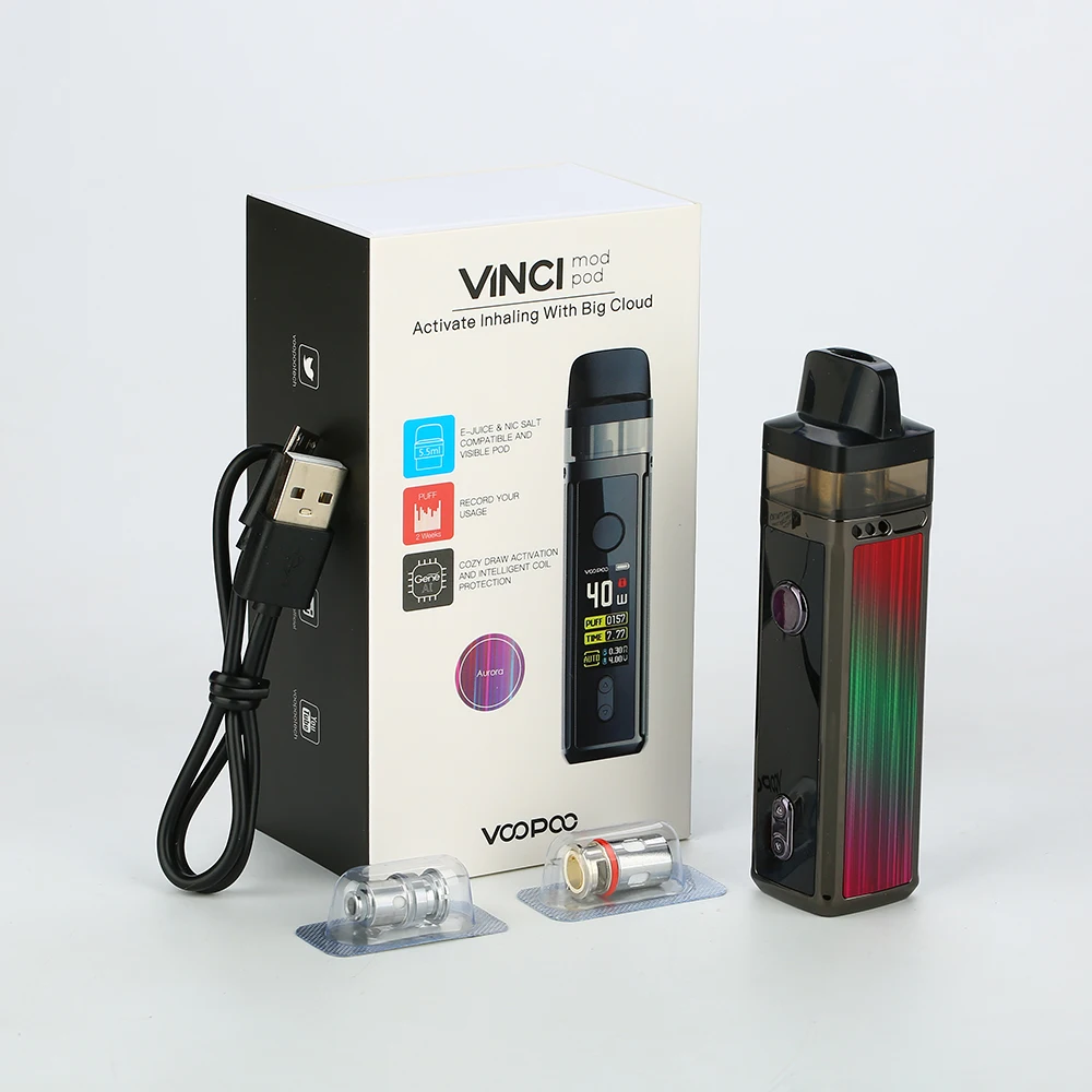 Новейший набор VOOPOO VINCI Pod с батареей 1500 мАч емкость 5 мл 0.3ohm PNP электронная сигарета