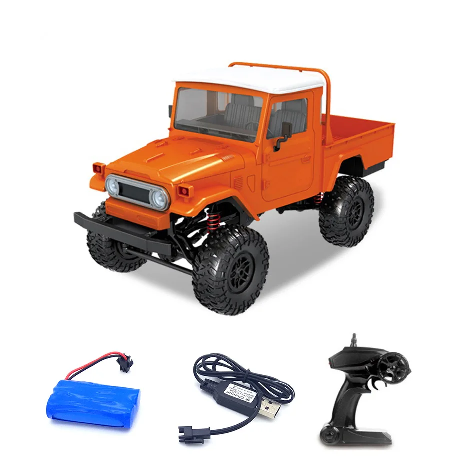 WPL RC автомобиль MN-45 комплект RTR 1/12 Масштаб 2,4 г 4WD несколько цветов Rc автомобиль светодиодный свет гусеничный Альпинизм внедорожный грузовик FJ45 для мальчиков детей - Цвет: MN45-1B-RTR-Orange