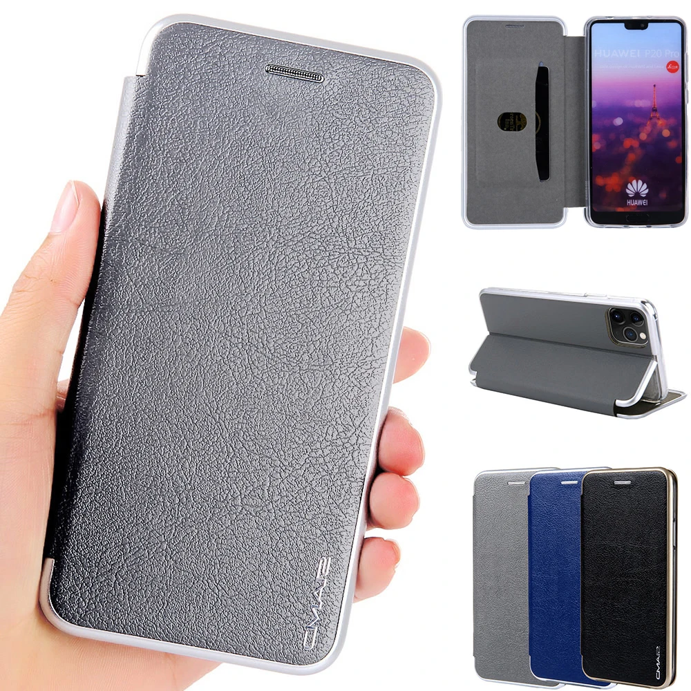 Гибридный Металлический Чехол-книжка Кожаный противоударный чехол для телефона