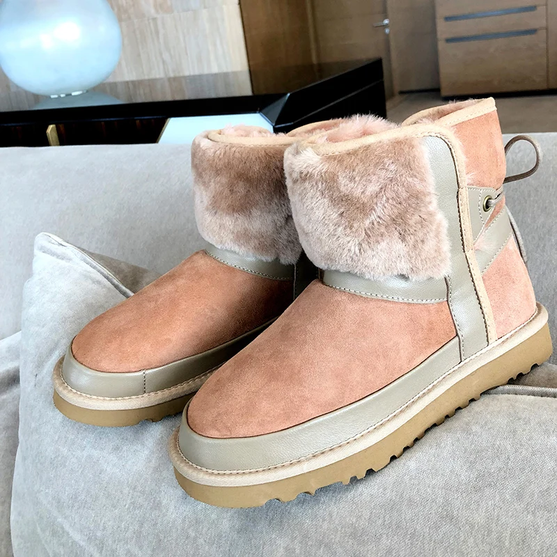 Зимние ботинки из овечьей шерсти женские зимние Botas Mujer коллекция 2019 года