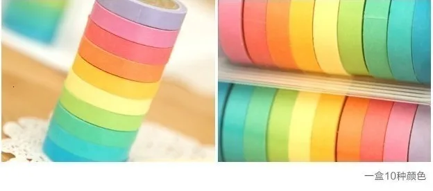 10 шт. каваи Конфеты DIY украшения бумаги васи Лента Скрапбукинг маскирующая Лента наклейки Скрапбукинг стиральная лента 02448