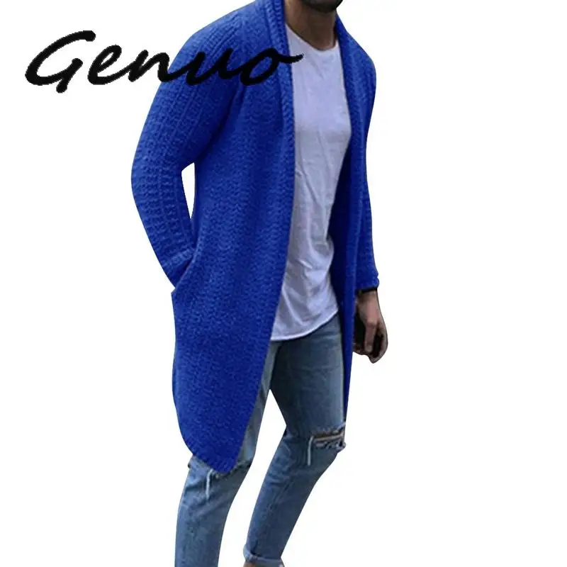 

Genuo 2019 Casual Solid Men Cardigan Streetwear Long Sleeve Knitted Sweaters Autumn Mens Slim Fit Sweater Overcoat Plus Size 3XL