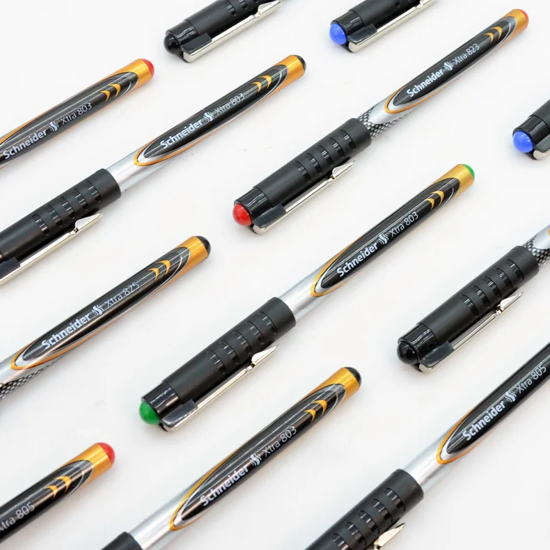 

3Pcs Schneider Xtra 803 Gel Pen Roller Ball Pen Signing Student Exam 0.3mm Needle tip Black/Blue/Red Office and School supplies