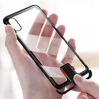 r just push pull metal frame for iphone xr xs max case aluminum bumper tempered glass cover on for iphone x xs 7 8 plus cases