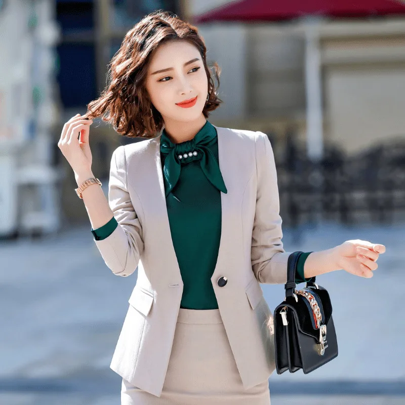 

2 piece suit blazer female autumn and winter 2020 new professional dress formal suit