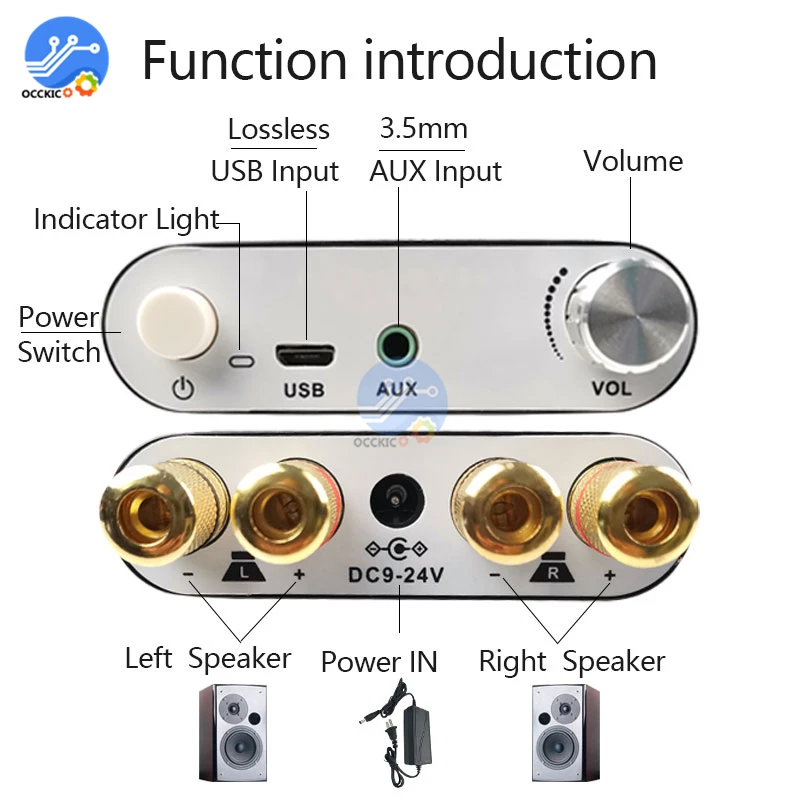 Плата усилителя звука TPA3116D 50WX2 Bluetooth 5 0 модуль 2 двухканальная стерео класса d