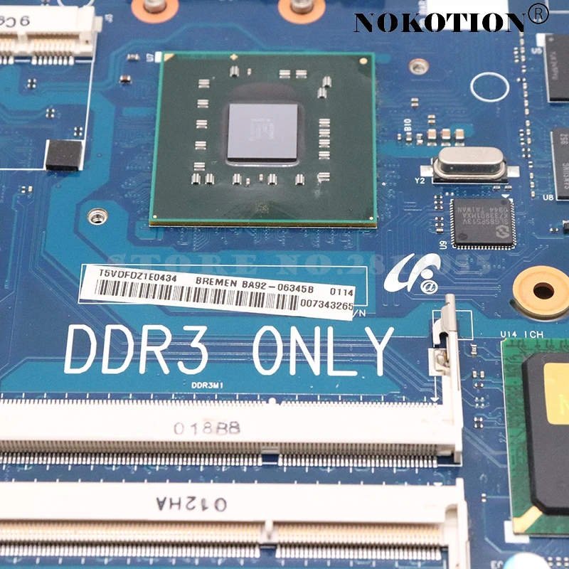 NOKOTION материнская плата для Samsung R530 R528 основная BA92-06346A BA92-06346B BA41-01227A PM45 DDR3