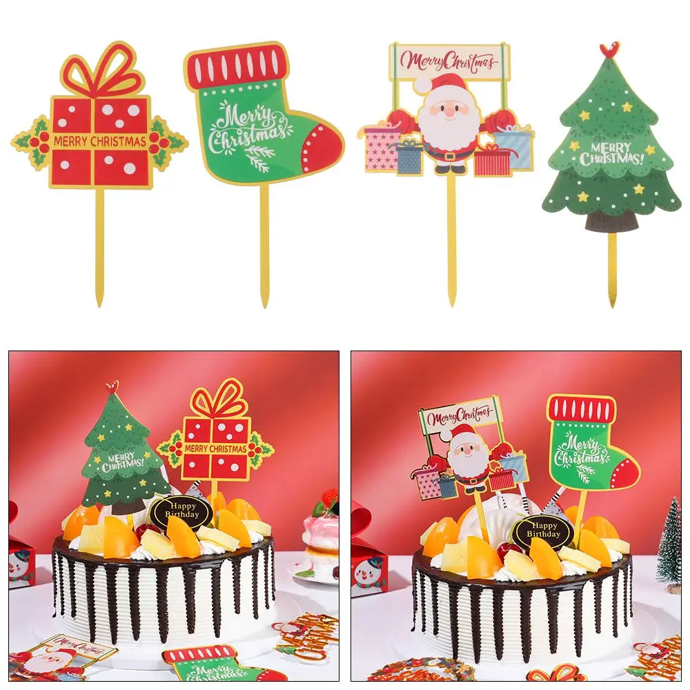 

Printings Home Party Supplies Cake Top Tree Merry Christmas Christmas Decoration Ornament Acrylic Cake Topper Snowman