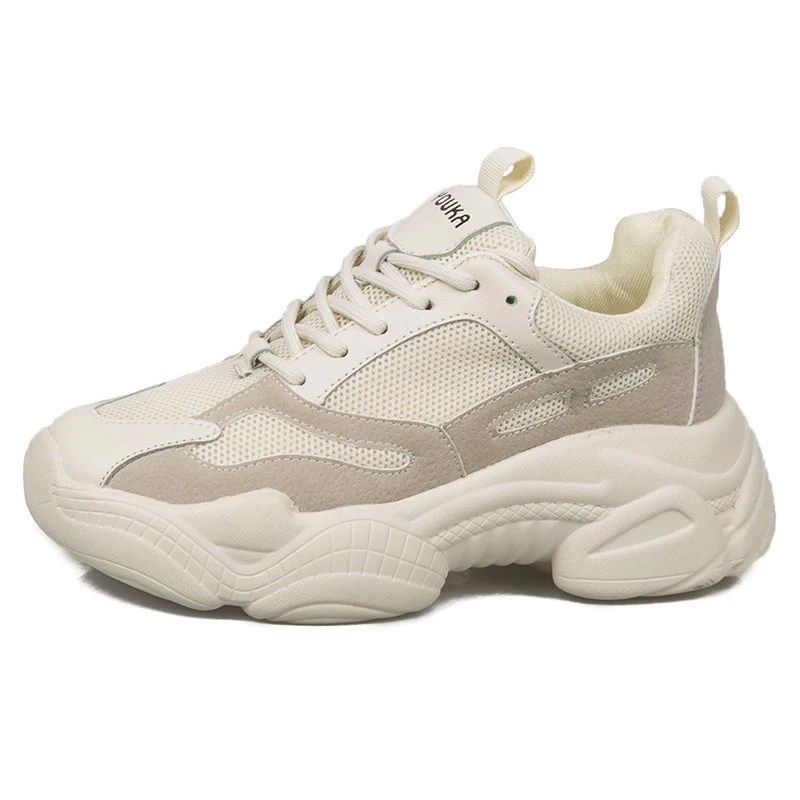 

Flat Platform Chunky Sneakers Women Shoes Woman Air Mesh Casual Shoes Female PU Lace Up Vulcanized Shoes Loafers Ladies Flats