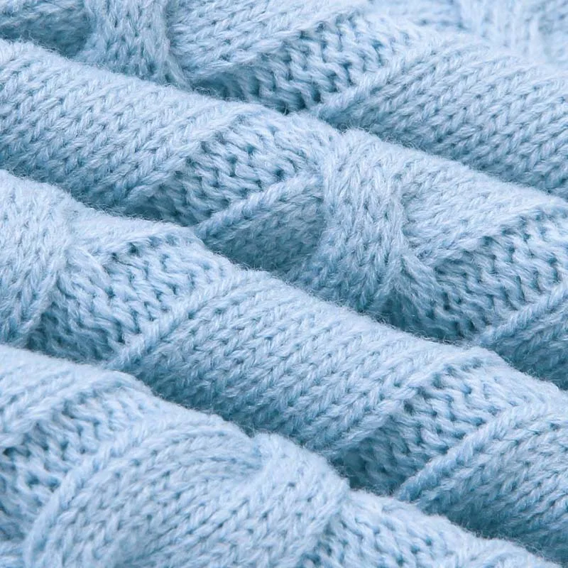 Детское вязаное одеяло для новорожденных зимняя детская коляска покрывало