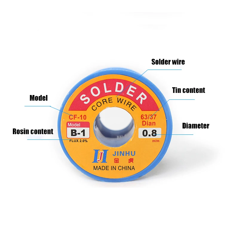 

High Purity 0.5/0.6/0.8/1.0 63/37 FLUX 2.0% 45FT Tin Lead Tin Wire Melt Rosin Solder Soldering Wire Roll No-clean 100g 50g