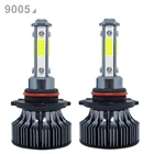 Светодиодные лампы для фар, 2 шт., V7, H7, H8, H7, H4, автомобильные фары H11, HB3, 9005, HB4, 9006, противотуманные фары 4300K, 6000K, 100 Вт, 12 В, лм