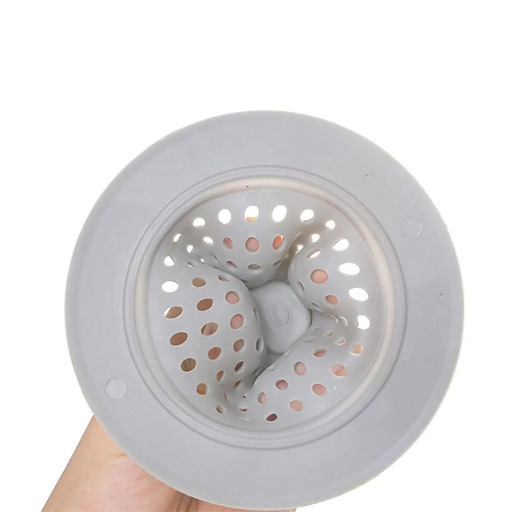 

1pcs Kitchen Filter Anti-blocking Drain Kitchen Sink Bathroom Shower Floor Funnel Filter Silicone Drain Hair Kitchen Accessories