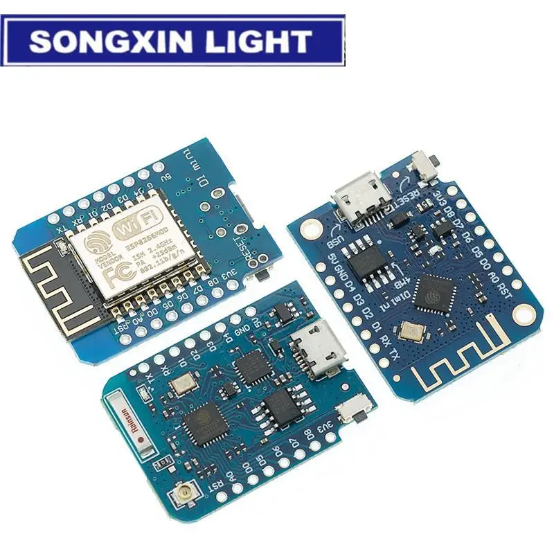 WeMos D1 Mini Pro V3.0 NodeMcu 4MB/16MB bytes Lua WIFI Internet of Things Development board based ESP8266 CH340G Nodemcu V2 | Электронные